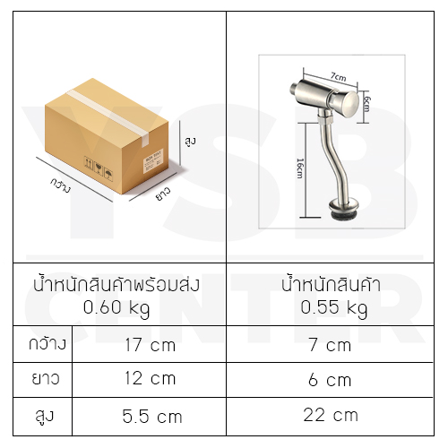 CASSA ฟลัชวาล์ว ก๊อกห้องน้ำสแตนเลส304 สุขภัณฑ์ ชุดอุปกรณ์ ก๊อกกดปัสสาวะชาย รุ่น C1S016-SUS304-FV-01