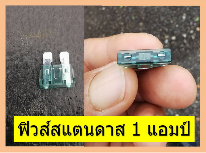 ฟิวส์สแตนดาส ฟิวส์เสียบ 1 แอมป์ Standard Type 1 BOX / 100 ตัว