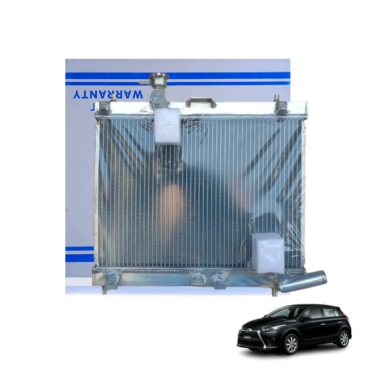 หม้อน้ำ TOYOTA YARIS(ยาริส) Gen2 ท่อล่างงอ หนาพิเศษ 26มิล ปี2013-2016 เกียรออโต้ (อลูมิเนียมทั้งใบ) (10017/26PP)