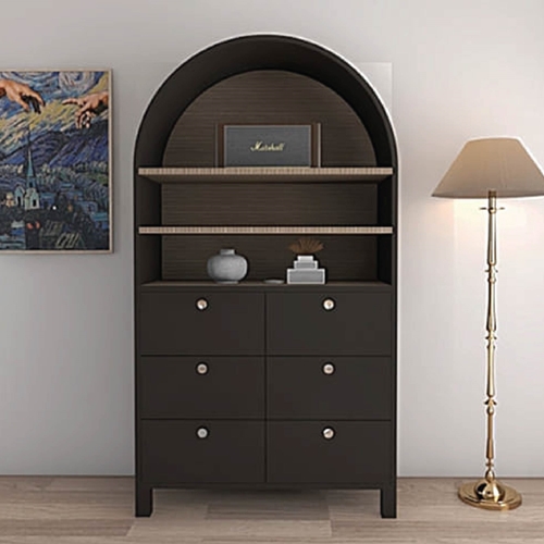 ชั้นวางของ ตู้เก็บของ พร้อมลิ้นชักสไตล์มินิมอล ไม้แท้ MDF (ไม่ต้องประกอบ) ND001 - ND002