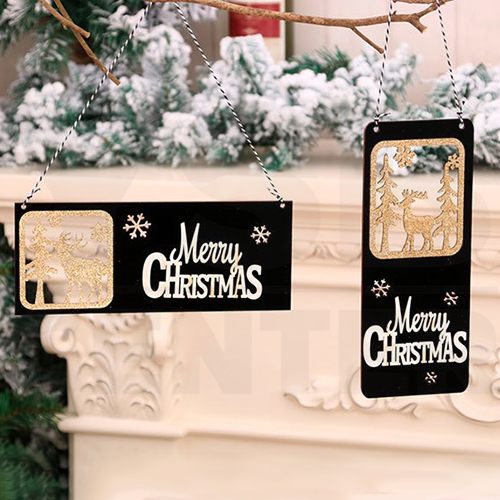 ป้ายคริสต์มาส ของตกแต่งต้นคริสต์มาส แบบแขวน ของแต่งบ้านสำหรับงานปาร์ตี้ รุ่น B1S008 - B1S009