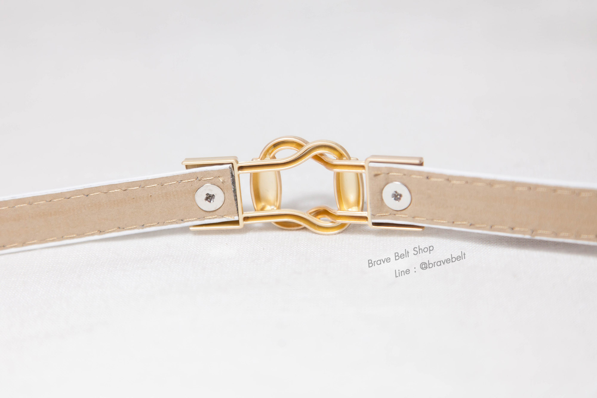 เข็มขัดฟรีไซต์ผู้หญิงหัวสีทองทรงสวย