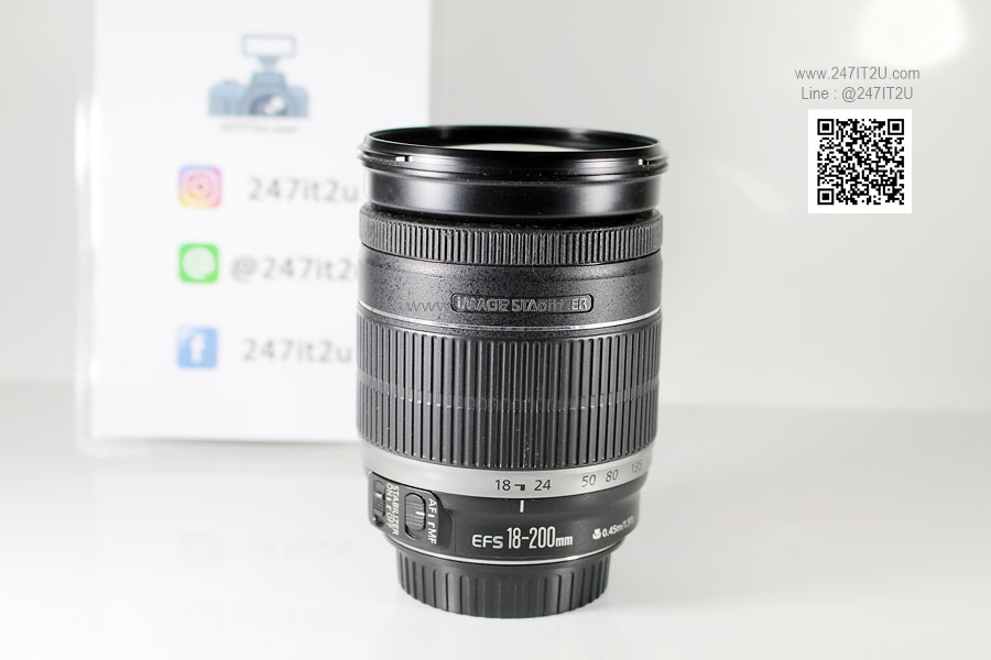 เลนส์ Canon EF-S 18-200mm f 3.5-5.6 IS มีกล่อง