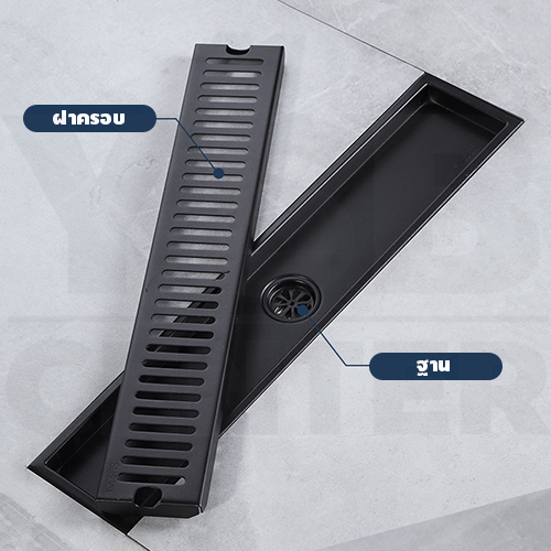 รางระบายน้ำ ตะแกรงระบายน้ำ สแตนเลส304 กันกลิ่น กันแมลง 60cm CL0155 - CL0160