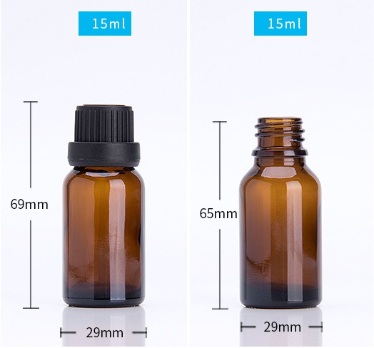 15ml ขวดแก้วสีชาใส