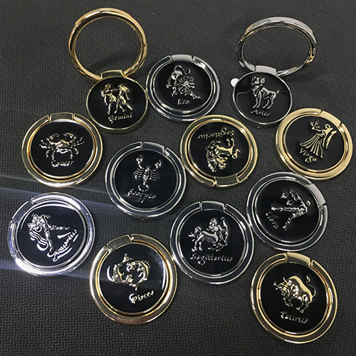 iRing แหวนสำหรับยึดโทรศัพท์ 12 ราศี หมุนเปลี่ยนมุมได้ 360 ํ สีเงิน