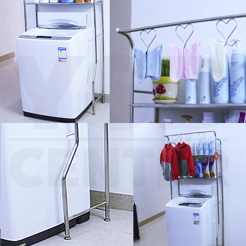 CASSA ชั้นวางของแสตนเลส อเนกประสงค์ 2ชั้น แบบวางบนเครื่องซักผ้า รุ่น CB0013-SS201-HC-02