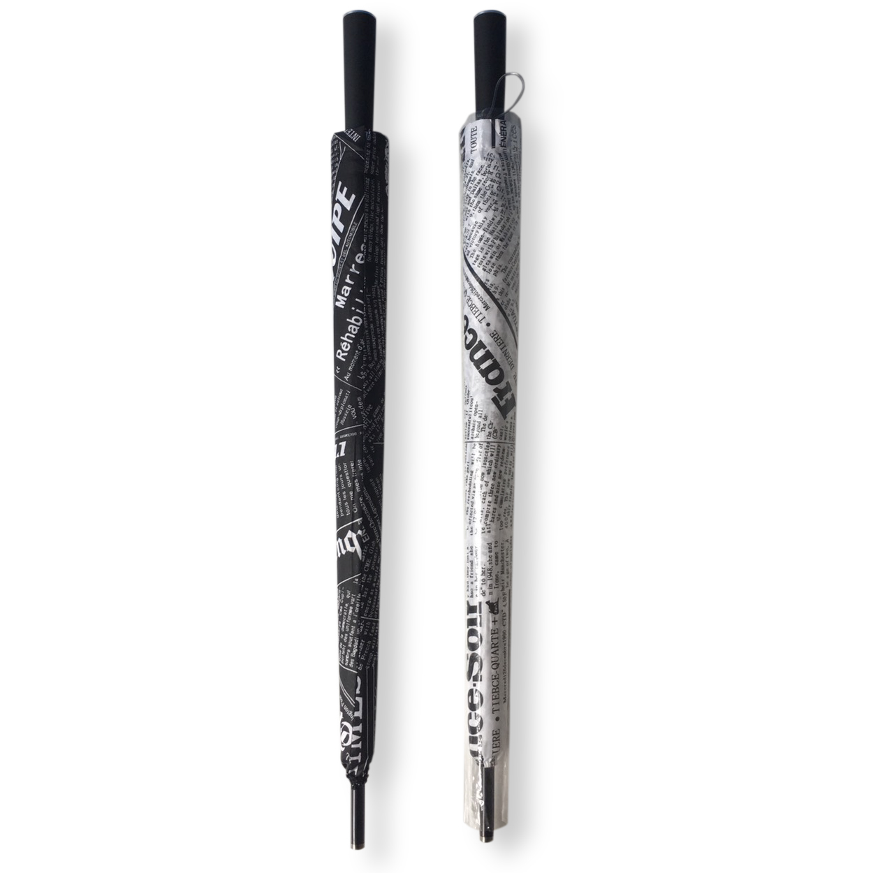 ร่มแฟชั่นตอนเดียวรายตัวหนังสือ ดำตรง 24 ก้าน23นิ้ว