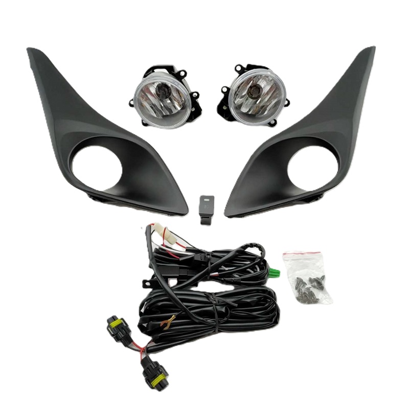 ไฟตัดหมอก/ไฟสปอร์ตไลท์ TOYOTA YARIS ATIV(ยาริส เอทีฟ) รุ่นที่1 ฝาครอบสีดำเรียบ ปี2017-2020 (ครบชุด) (ประกัน 6เดือน) (TY221)