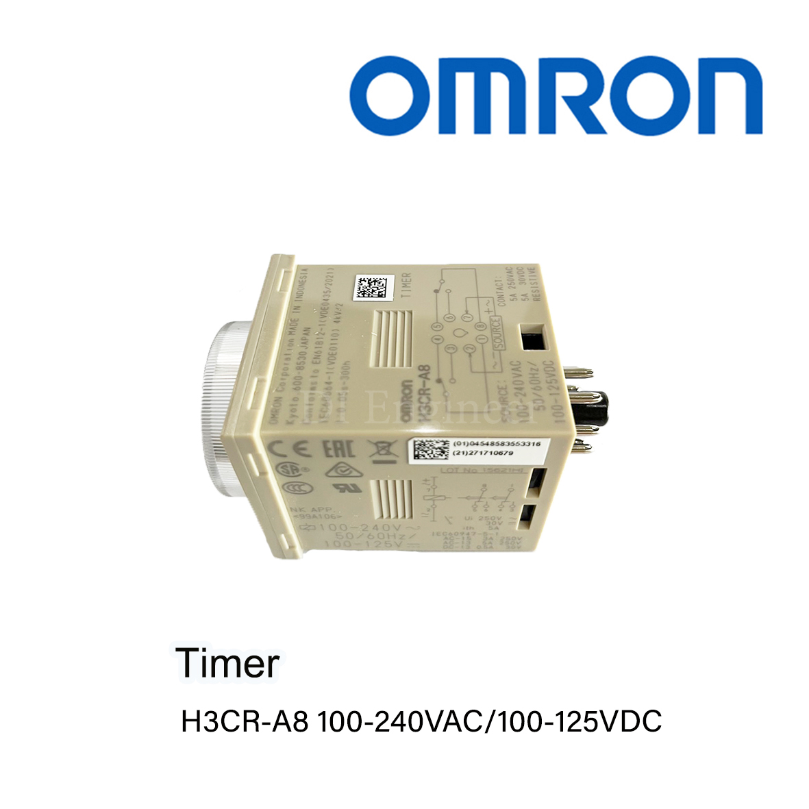 Omron Timer H3CR-A8 100-240VAC / 100-125VDC
