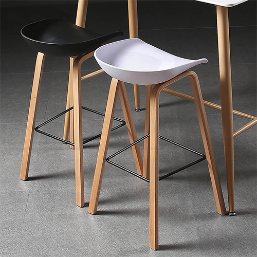 เก้าอี้ เก้าอี้บาร์ เก้าอี้ทรงสูง เก้าอี้เคาน์เตอร์บาร์ เก้าอี้ขาเหล็กหุ้มลายไม้ เฟอร์นิเจอร์แต่งบ้าน รุ่นF1C023 - F1C029