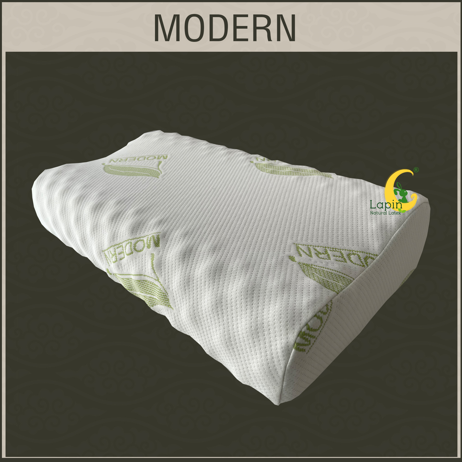 หมอนยางพารารุ่น Modern Latex Pillows รุ่น คอนทัวร์น็อบบี้ 1แถม1 by LAPIN