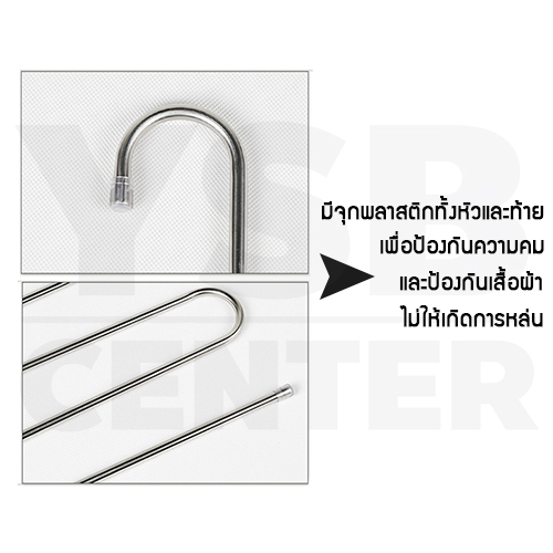 ชุด SET 2ชิ้น ไม้แขวนกางเกง แสตนเลส แบบประหยัดพื้นที่ ภายในตู้เสื้อผ้า รุ่น CB0026-HC008-36X38-02
