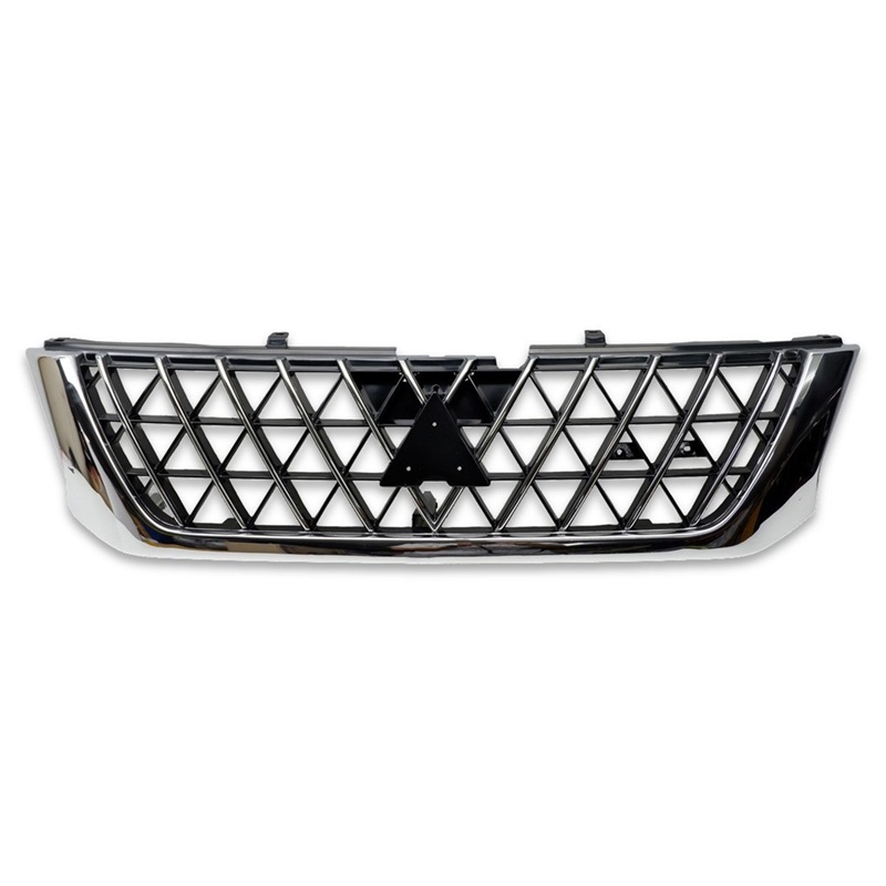 หน้ากระจัง MITSUBISHI STRADA(สตราด้า) รุ่นที่2 โฉมไฟตาเต็ม ชุบโครเมียม ไม่มีโลโก้ ปี2001-2003 (รหัส:STD'01 ชุบ)