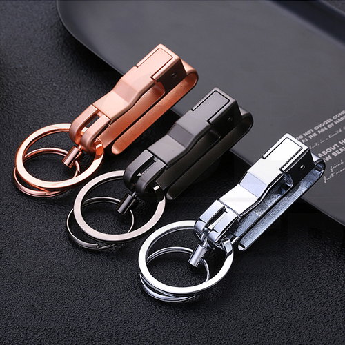 JOBON พวงกุญแจ พวงกุญแจรถยนต์ เกรดพรีเมี่ยมสองห่วง มาพร้อมห่วงใส่เข็มขัด ผลิตจากโลหะ