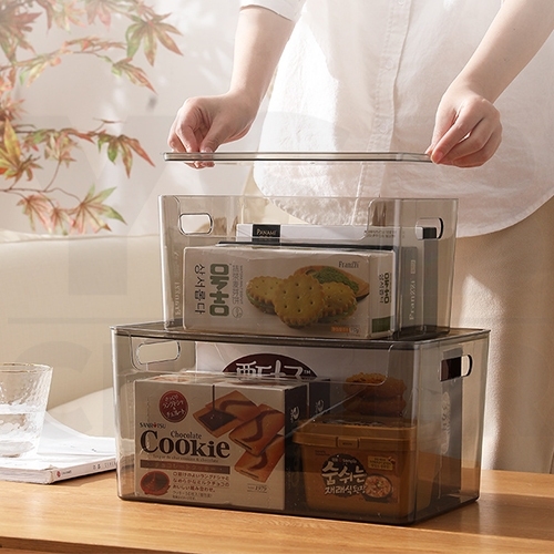 กล่องใส่ของ กล่องเก็บของ กล่องพลาสติก พร้อมฝาปิด (แพค2)