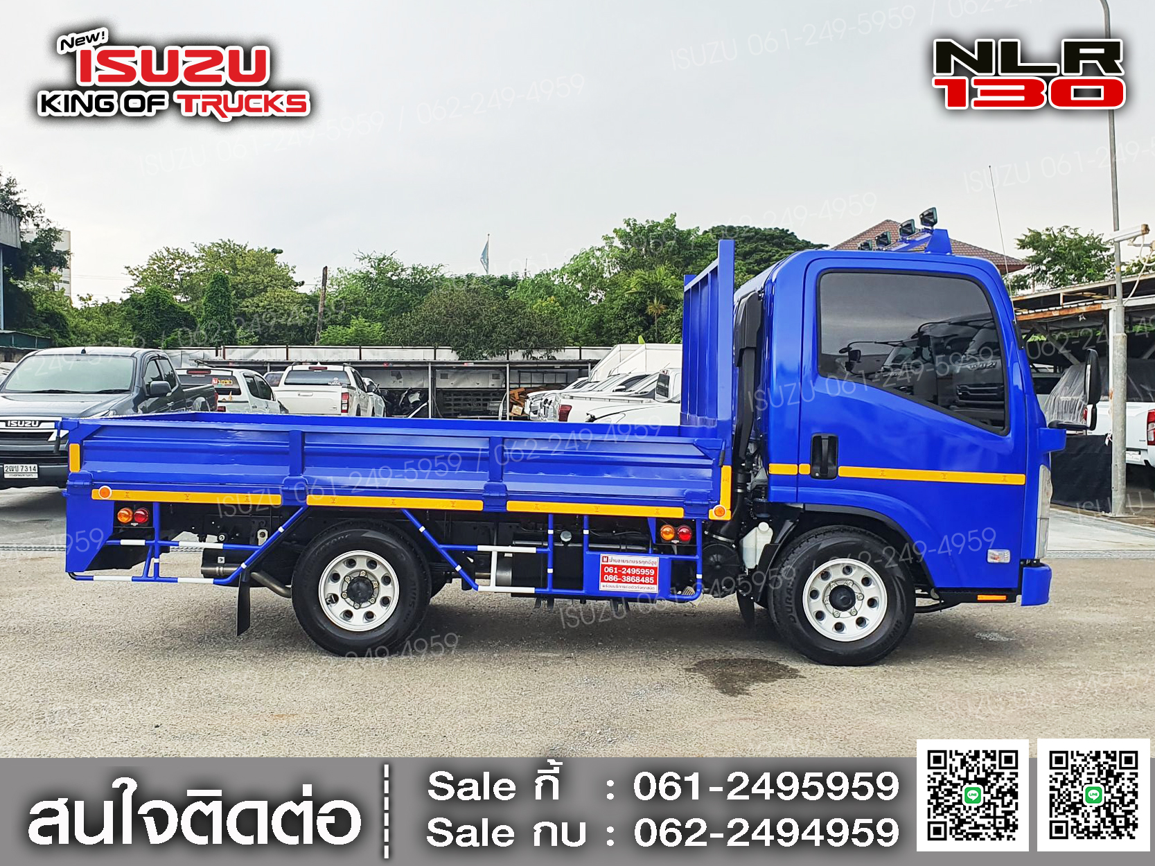 รถบรรทุกอีซูซุ 4 ล้อ ไม่ติดเวลา ISUZU NLR130 กระบะเหล็กเปิด3ด้าน EURO3