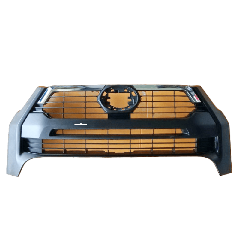 หน้ากระจัง TOYOTA REVO ROCCO(รีโว่ ร็อคโค่) หน้าหมูป่า ลายยกสูง คิ้วโครเมียม ไม่มีโลโก้ ปี2020-2023 (รหัส:REVO-ROCCO'20)