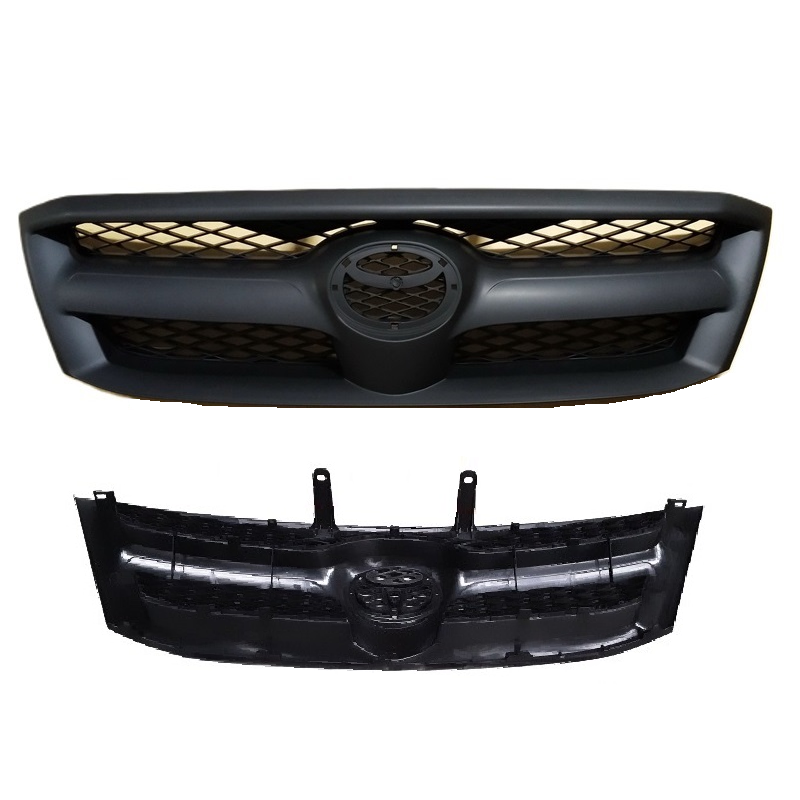 หน้ากระจัง TOYOTA VIGO(วีโก้) โฉมแรก สีดำ(งานไม่ทำสี) ไม่มีโลโก้ ปี2004-2007 (รหัส:VIGO'04ดำ)