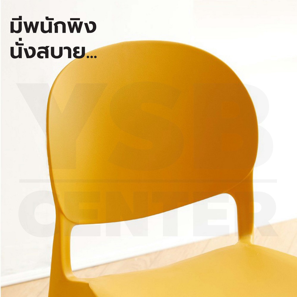 เก้าอี้ สไตล์นอร์ดิก ตกแต่งร้าน พลาสติกขึ้นรูปทั้งชิ้น YL0321- YL0326