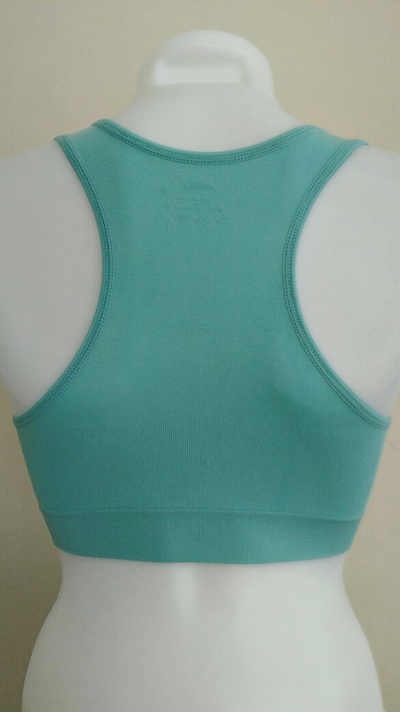 บราสวมสบาย Sport bra สปอร์ตบรา หลังกล้าม T สีฟ้า S/M/L