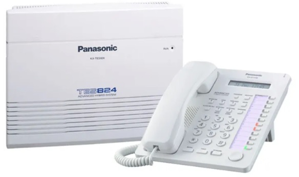 ตู้สาขาโทรศัพท์ ยี่ห้อ PANASONIC รุ่น KX-TES824 ขนาด 3 สายนอก 8 สายใน พร้อมโทรศัพท์คีย์รุ่น KX-AT7730X รับประกันศูนย์ PANASONIC 1 ปี