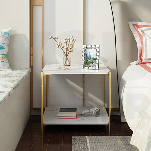 โต๊ะกลม โต๊ะกลาง โต๊ะอเนกประสงค์ ลายหินอ่อน ขนาด 40 X 40 x 42 CM.