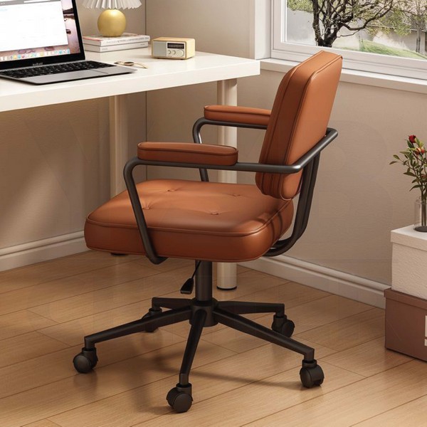 เก้าอี้ทำงาน เบาะหนัง ปรับระดับ หมุนได้ นั่งสบาย มีล้อ แข็งแรง YL0281 - YL0283