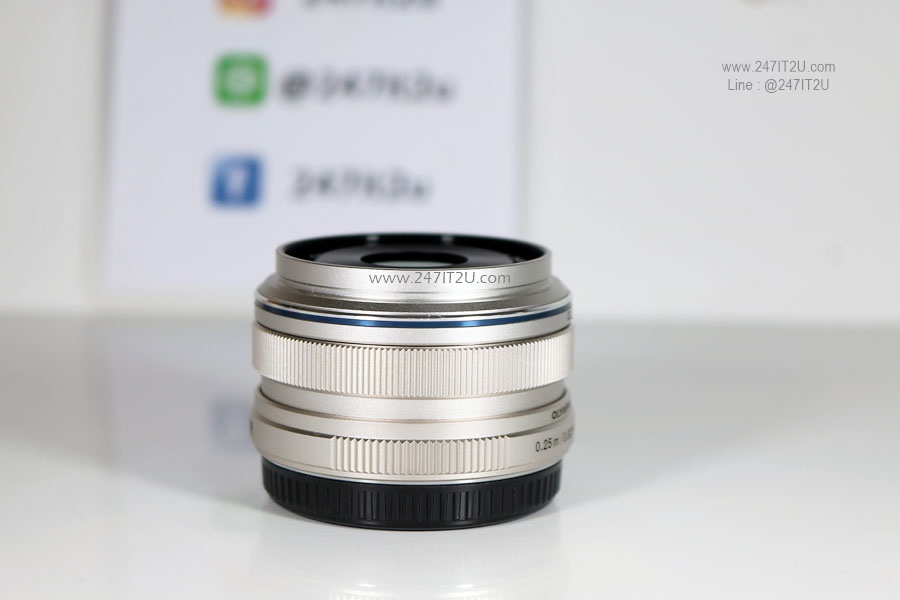 เลนส์ Olympus M.Zuiko 17mm f/1.8 สี silver