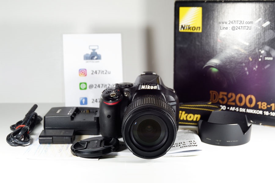 กล้อง Nikon D5200 +เลนส์ 18-105mm เครื่องศูนย์