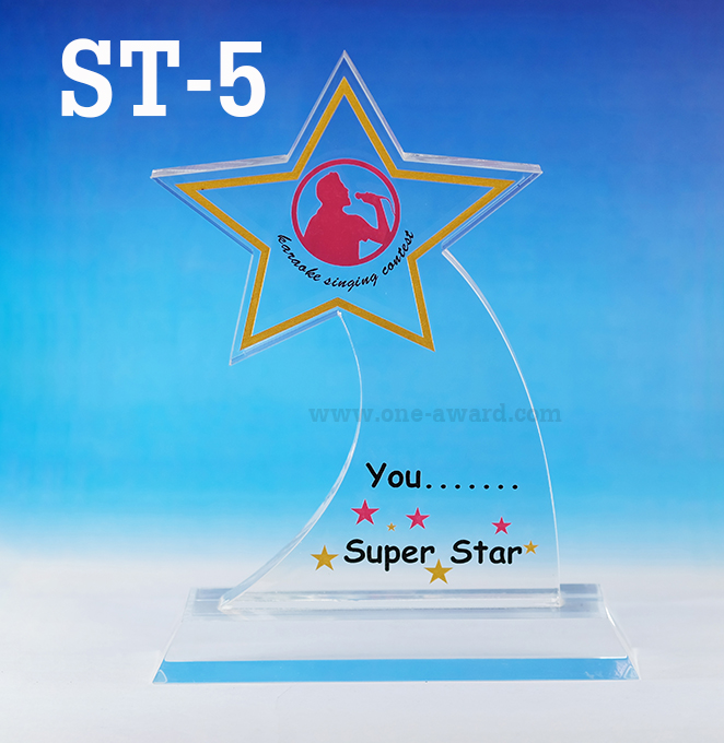 Code: ST-5 โล่อะคริลิค ความสูงตัวโล่ 7 -10 นิ้ว ความหนาอะคริลิค 15 มม. พร้อมเลเซอร์ข้อความและโลโก้ ลงสีได้ไม่เกิน 2 สี ***ราคาเริ่มต้นที่ 800 บาท***