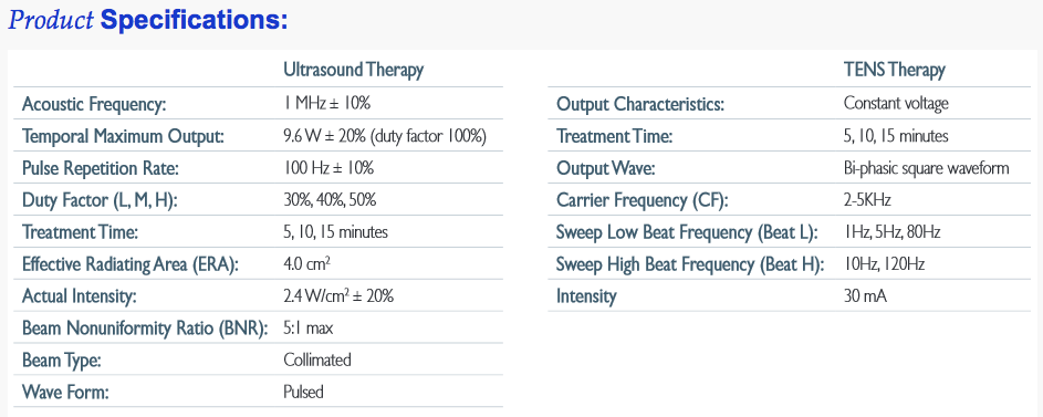 เครื่องอัลตร้าเทนส์ Ultra TENS 2nd Edition 2-in-1 Combo: Ultrasound + TENS Stimulation Combo