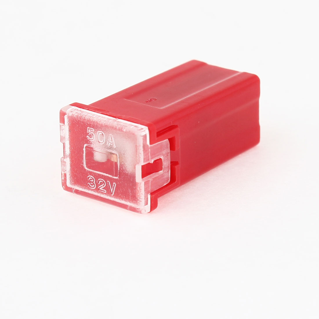 ฟิวส์เมนตัวเมีย 50 แอมป์ สีแดง RED ทรงยาว กว้าง 14.3 x ยาว 27 x ฐานกว้าง 12.3 mm FUSE MAIN