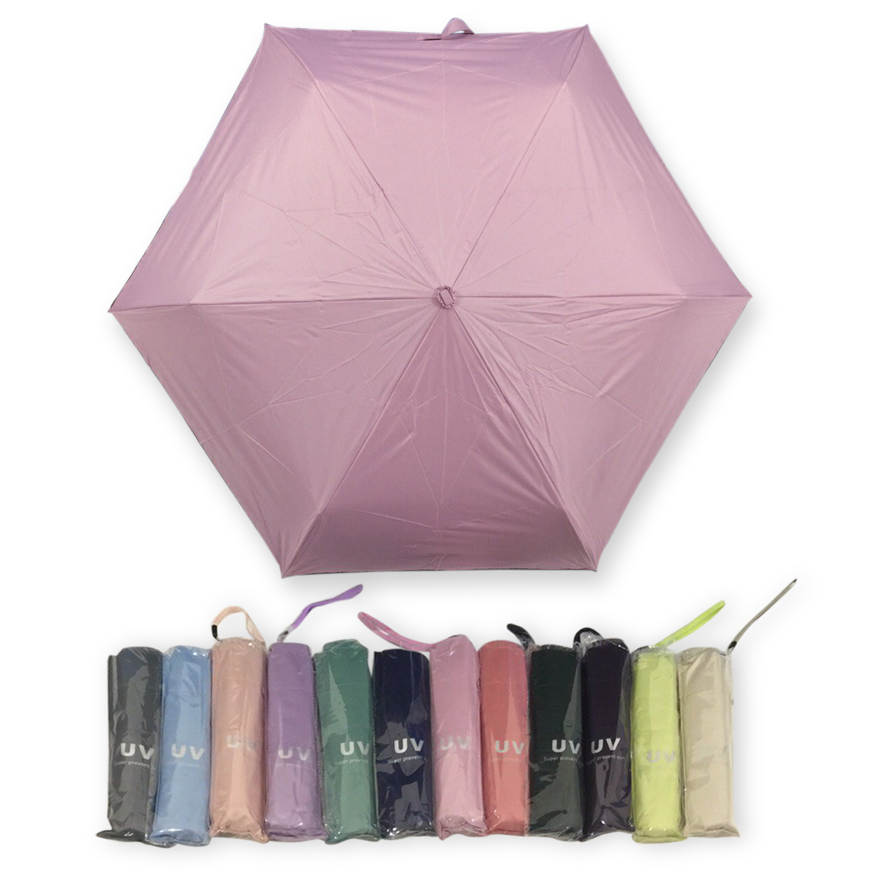 ร่มGBU3ตอนแบนเบารหัสGM345ยูวีดำ