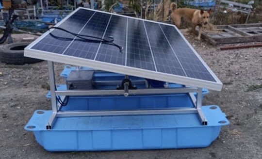 กังหันตีน้ำ ระบบโซล่าเซลล์(4 ใบพัด)