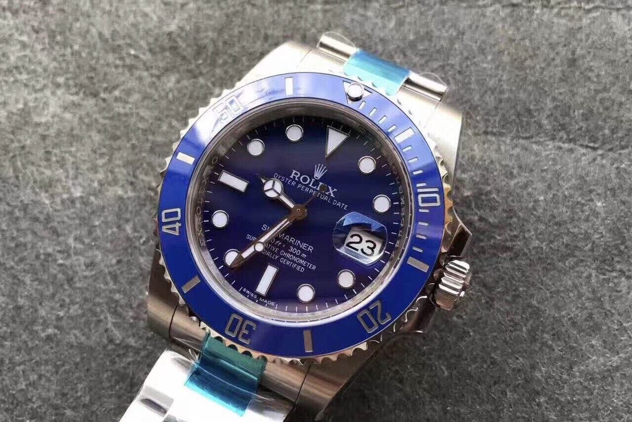 นาฬิกา Rolex Submariner Blue Swiss Grade งาน Factory Noob V7 เครื่อง ETA2824