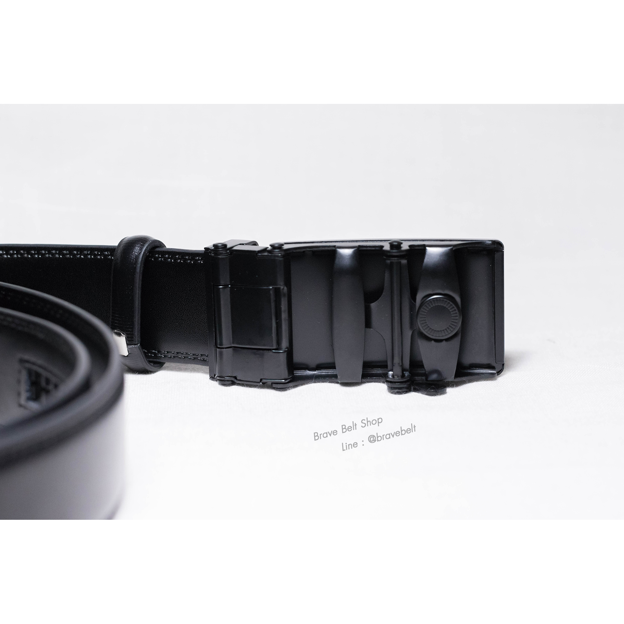 เข็มขัดหนุ่มออฟฟิตสวย หนังแท้หัวล็อคออโต้