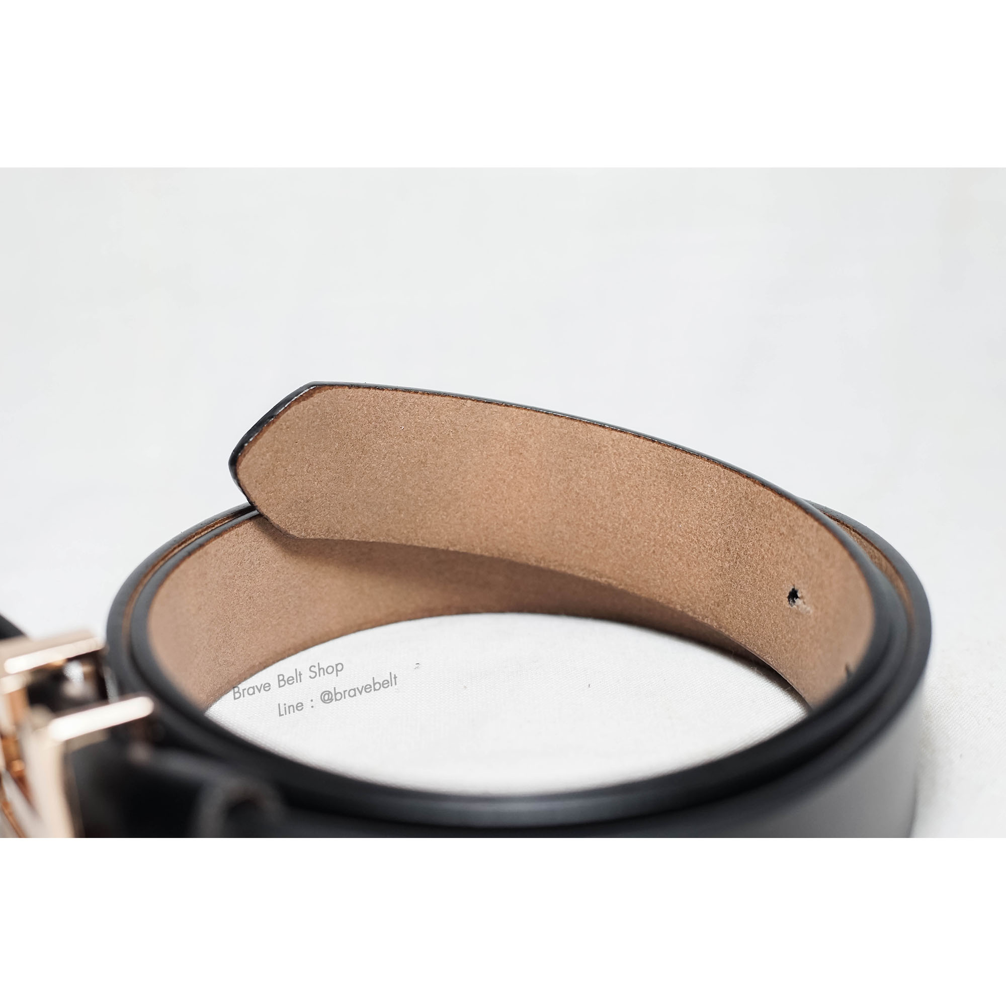 เข็มขัด fendi หนังแท้หัวทองเงาสวย