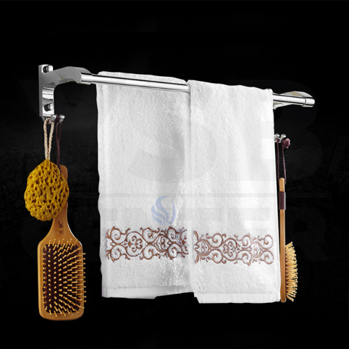 CASSA ราวแขวนผ้าขนหนู แบบราวเดี่ยว สแตนเลส304 ตะขอคู่ ติดผนังในห้องน้ำ รุ่น C132-SUS304-160