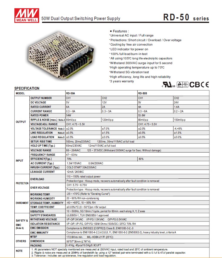 MEAN WELL RD-50A