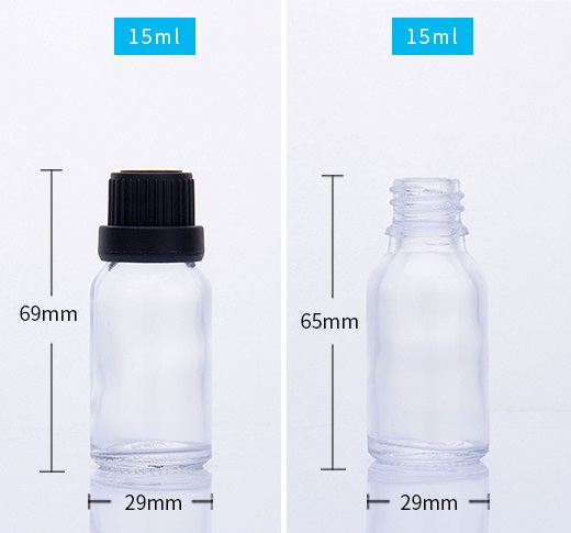 15ml ขวดแก้วใส