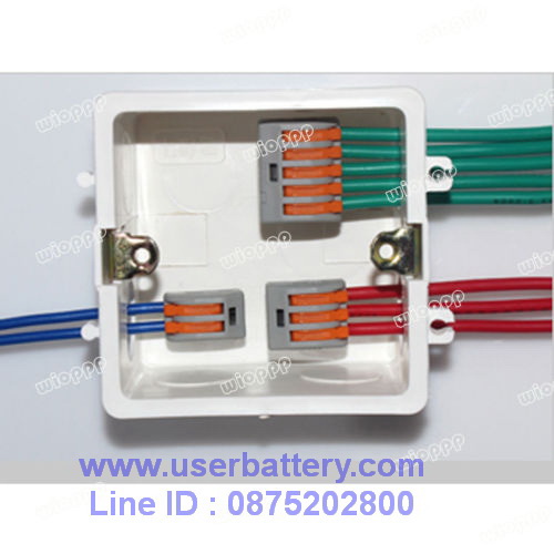 ขั้วต่อสายไฟ 3 ทาง 222- 413 สีเทา-ส้ม 10 ตัวต่อแพ็ค