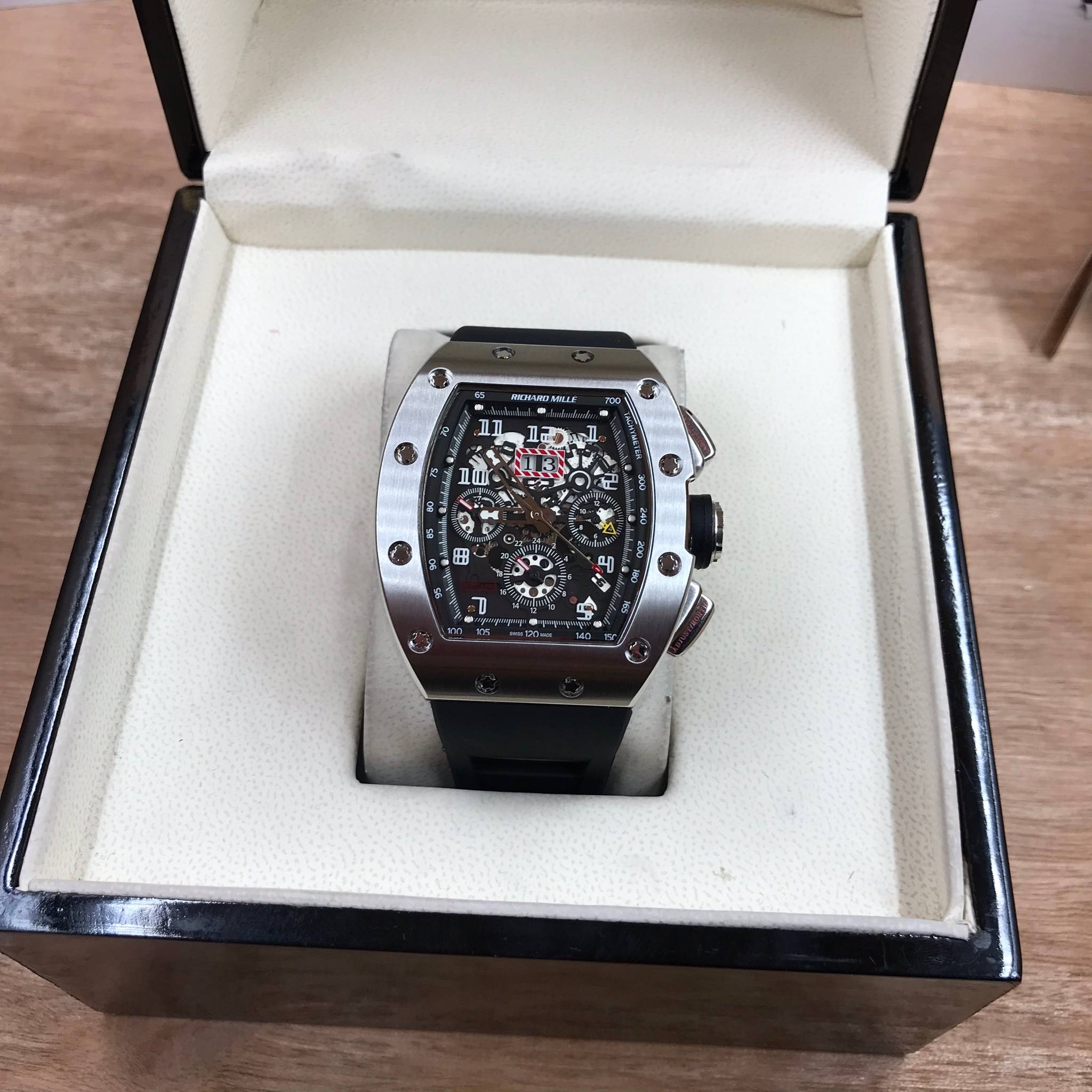 นาฬิกา Richard Mille RM11-FM Silver black - งาน Mirror Swiss