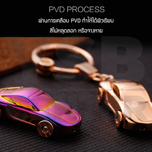 JOBON พวงกุญแจ พวงกุญแจรถยนต์ เกรดพรีเมี่ยม มาพร้อมไฟ LED มี 5 เฉดสี
