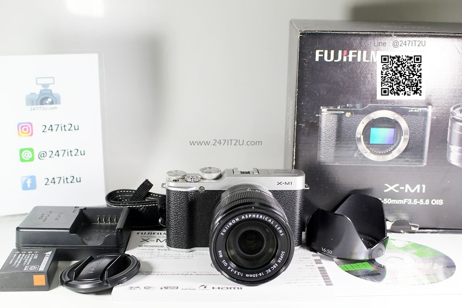 กล้อง Fujifilm X-M1 พร้อมเลนส์ 16-50mm สี Silver