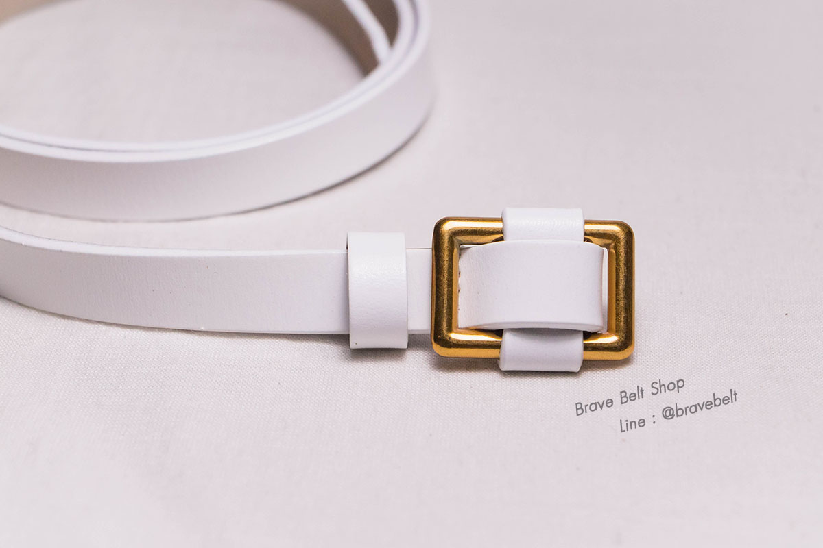 เข็มขัดหนังหัวแบบสอดล็อค สวยน่าใช้งาน