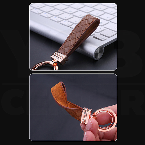 JOBON พวงกุญแจ พวงกุญแจสายหนัง เกรดพรีเมี่ยม ของที่ระลึก สายหนัง ห่วงคู่