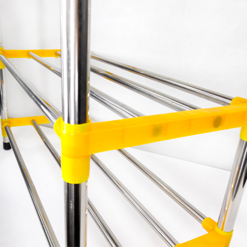 ชั้นวางรองเท้าสแตนเลส 3 ชั้น แบบท่อใหญ่พิเศษ รุ่น CB0044-SR-Y360