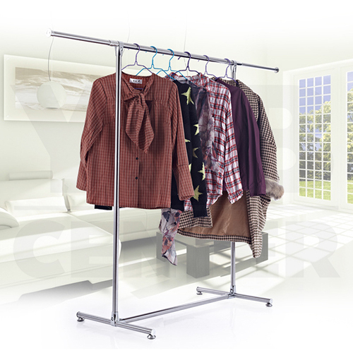 ราวตากผ้าสเเตนเลสบาร์เดี่ยว ยาว 125 cm. สูง 135 cm. กว้าง 50 cm. รุ่น CB0010-CL-125-1