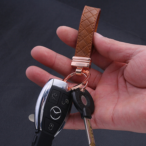 JOBON พวงกุญแจ พวงกุญแจสายหนัง เกรดพรีเมี่ยม ของที่ระลึก สายหนัง ห่วงคู่